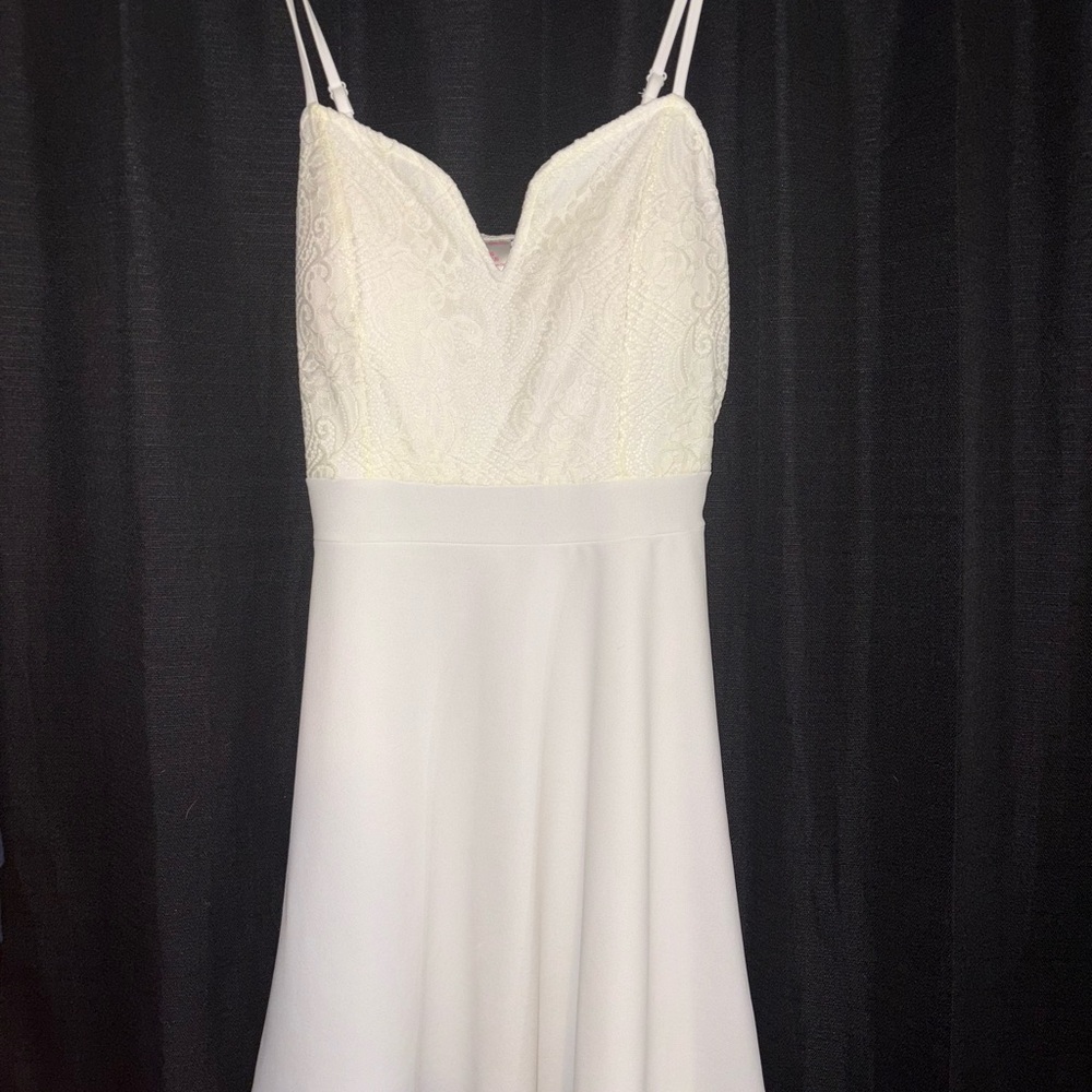 White Lace Midi Dress